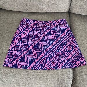 Hot Pink and Blue Patterned skort